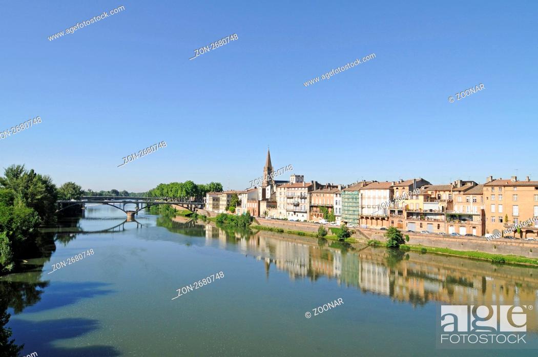Stock Photo: River Tarn, Montauban, Departement Tarn-et-Garonne, Midi-Pyrenees, France, Europe, Fluss Tarn, Montauban, Departement Tarn-et-Garonne, Midi-Pyrenees, Frankreich.