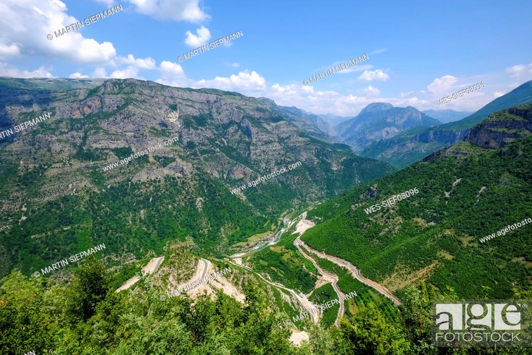 Stock Photo: Albania, Shkoder County, Albanian Alps, Cem Canyon.