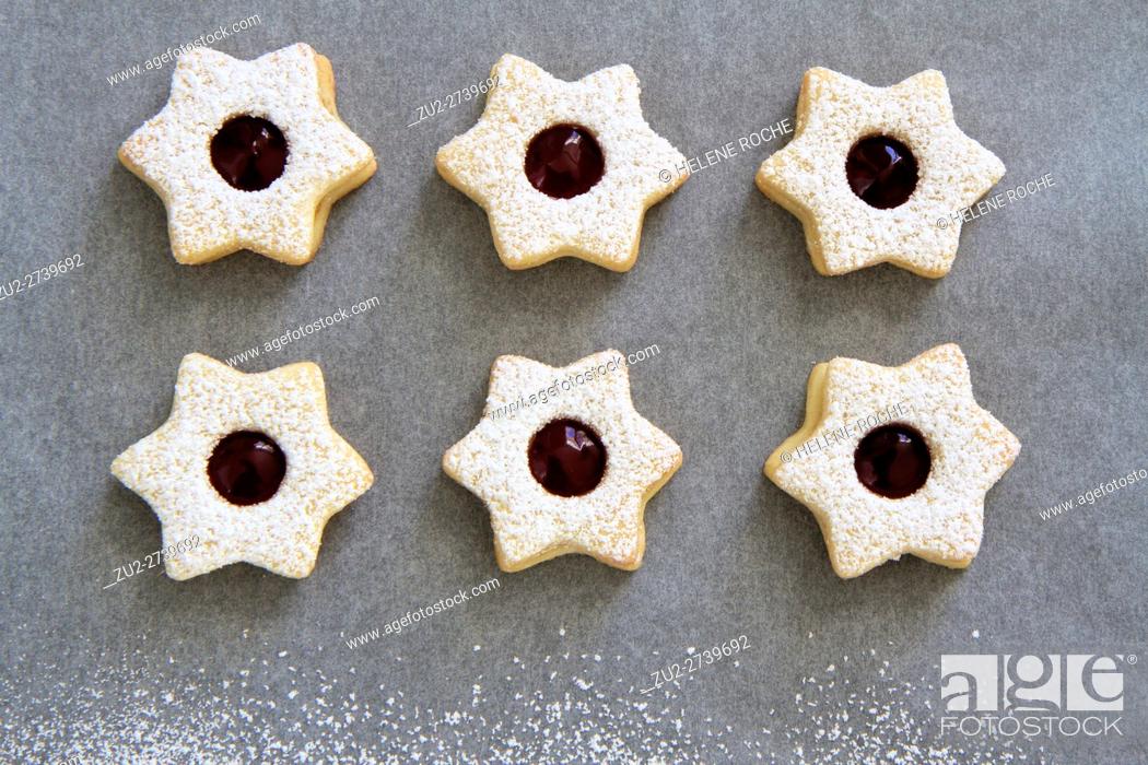 Stock Photo: Sprinkled christmas cookies.