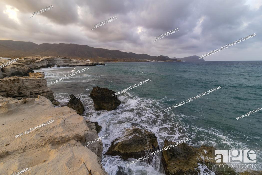 Photo de stock: Cabo de Gata Natural Park in Almeria, Spain, Europe. Spectacular landscapes. Coastline.
