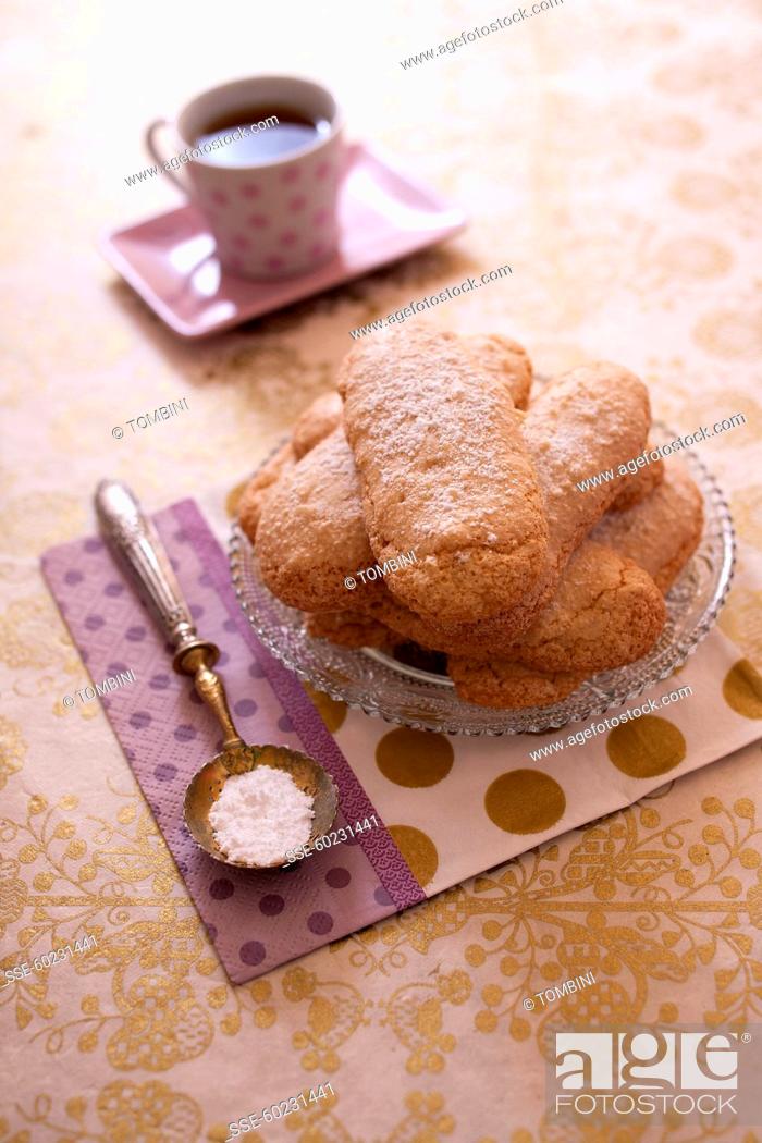 Stock Photo: Homemade finger biscuits.
