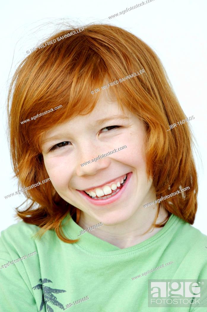 Boy, 10, with long hair, smiling, Stock Photo, Picture And Rights Managed  Image. Pic. IBR-1609605 | agefotostock
