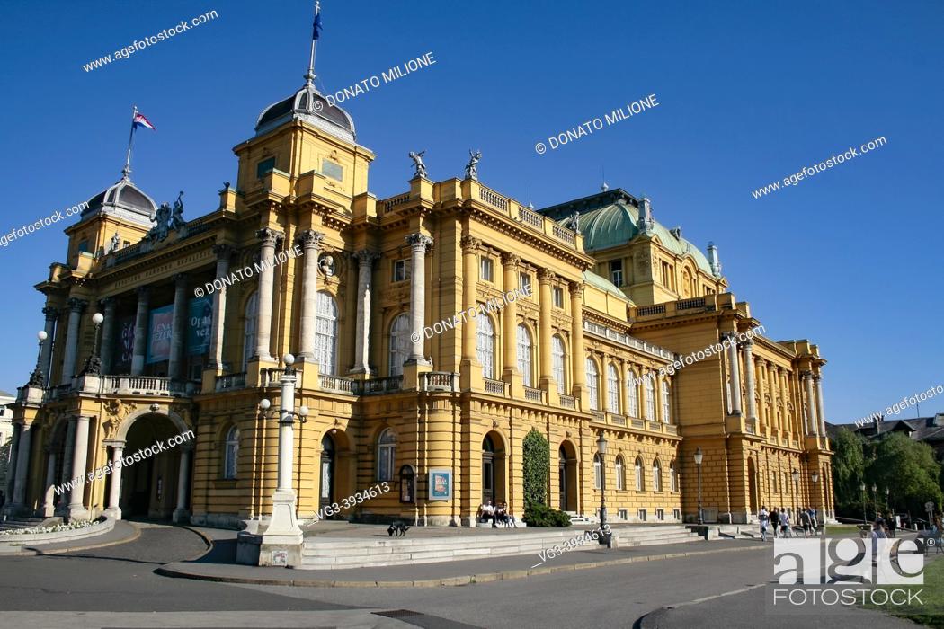 Stock Photo: Zagreb, Croatia, Republika Hrvatska, Europe. Croatian National Theatre (Hrvatsko narodno kazaliste), opera and ballet house.