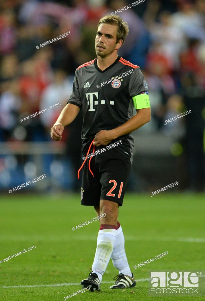 Stock Photo: Munich's Philipp Lahm after the Champions League Group D soccer match between Atletico Madrid and Bayern Munich at the Vicente Calderon stadium in Madrid, Spain.