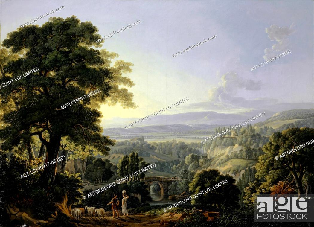 Stock Photo: Italian Landscape, 1811, oil on canvas, 56 x 77 cm, Inscribed, signed and dated lower left: N 10. P. Birmann., pinxit, ., 1811.
