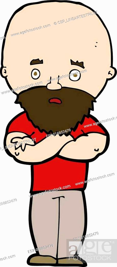cartoon shocked bald man with beard, Stock Vector, Vector And Low Budget  Royalty Free Image. Pic. ESY-018852479 | agefotostock