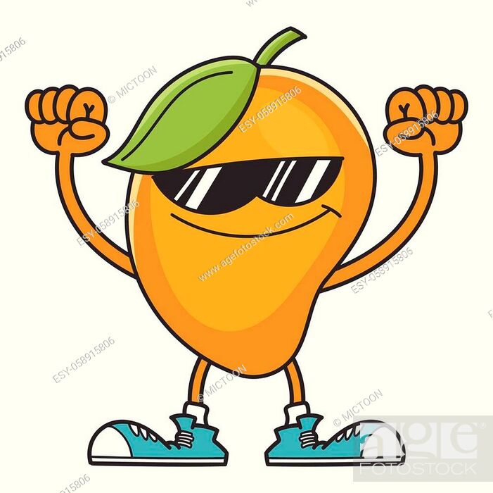 Mango fruit cartoon with sunglasses isolated on white, Stock Vector, Vector  And Low Budget Royalty Free Image. Pic. ESY-058915806 | agefotostock