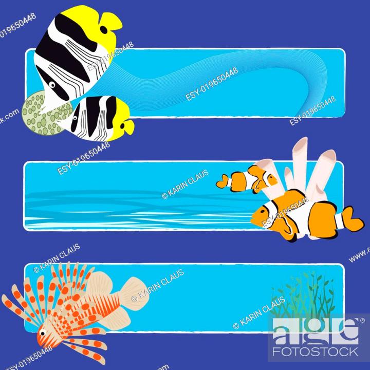 Stock Photo: fish banners 3 no text.