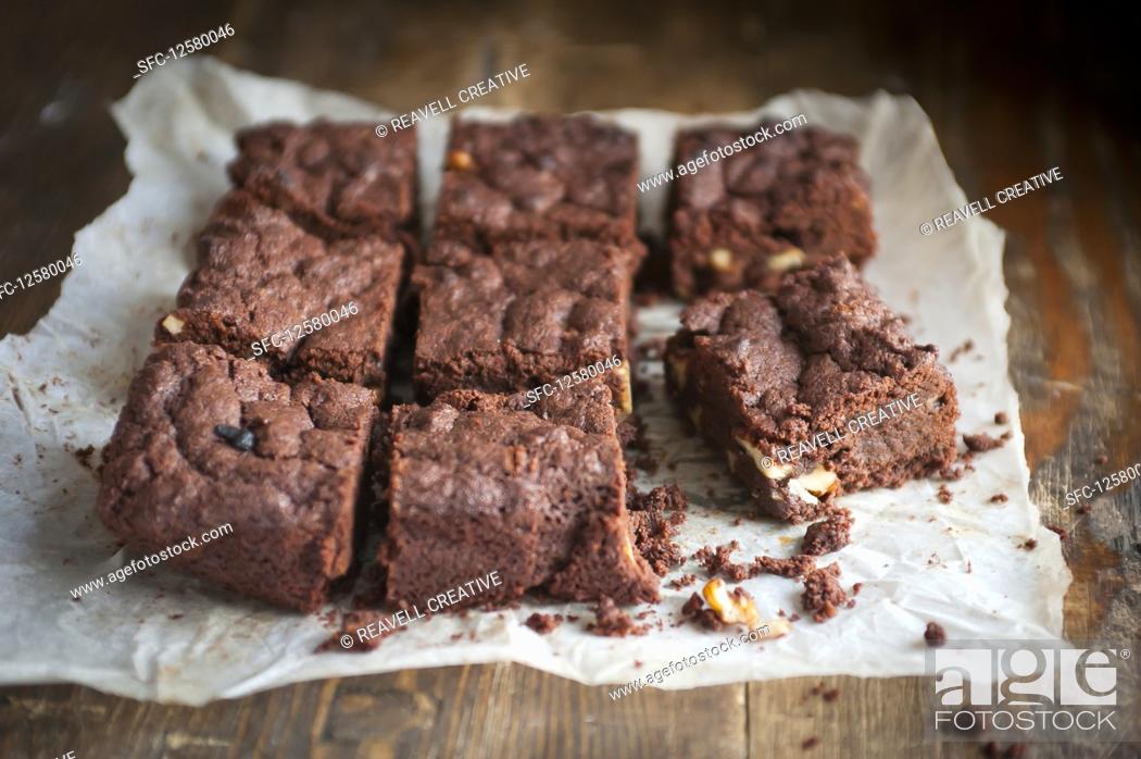 Stock Photo: Chocolate Brownies.