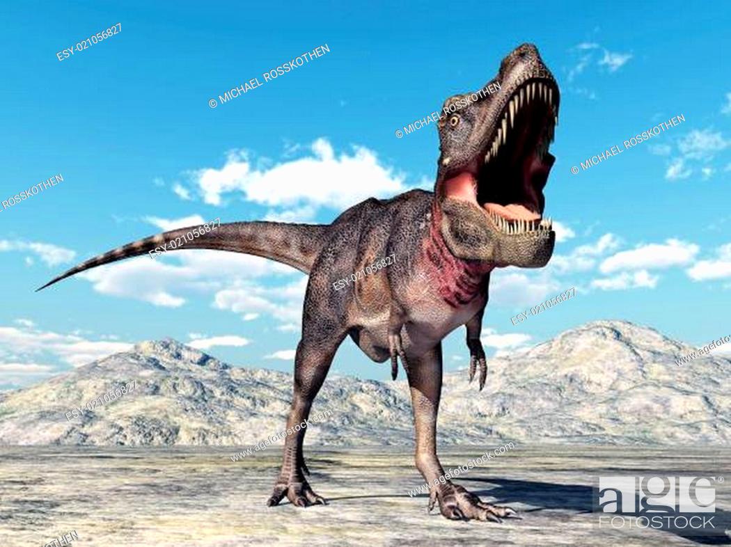 Stock Photo: Dinosaurier Tarbosaurus.