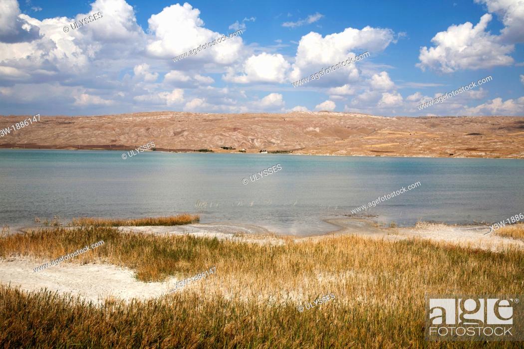 Stock Photo: lake, highland to the west od erzurum, eastern anatolia, turkey, asia.