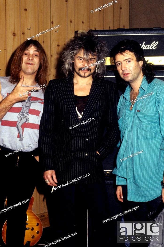 Michael 'Root' Burston, Phil 'Philthy Animal' Taylor and Phil 'Wizzo'  Campbell of Motorhead during a..., Stock Photo, Picture And Rights Managed  Image. Pic. PAH-140265941 | agefotostock