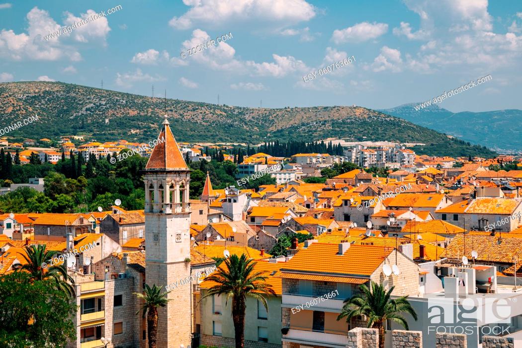 Stock Photo: Panoramic view of Trogir old town in Croatia.