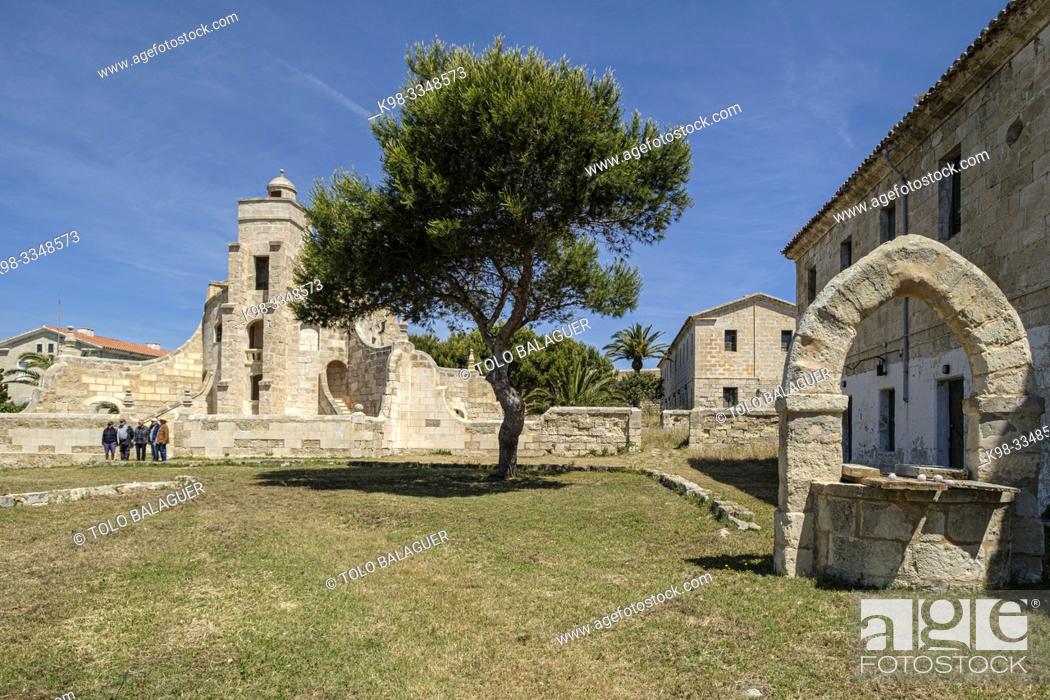 Stock Photo: Central watchtower, Lazareto de Mahón, Península de San Felipet, puerto de Mahón, Menorca, balearic islands, Spain.