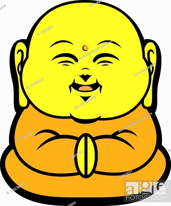 hand-drawn cartoon character happy buddhist monk for religion, Stock  Vector, Vector And Low Budget Royalty Free Image. Pic. ESY-030299409 |  agefotostock