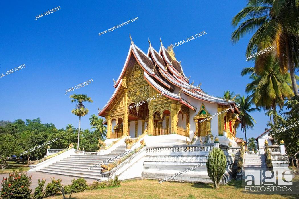 Stock Photo: Laos, Asia, Luang Prabang town, city, UNESCO, world cultural heritage, King town, cultural site, building, constructio.