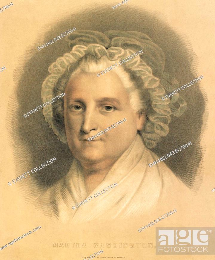 Martha Washington, with gray hair, wearing a bonnet and a shawl, Stock  Photo, Picture And Rights Managed Image. Pic. EHH-HISL043-EC700-H |  agefotostock