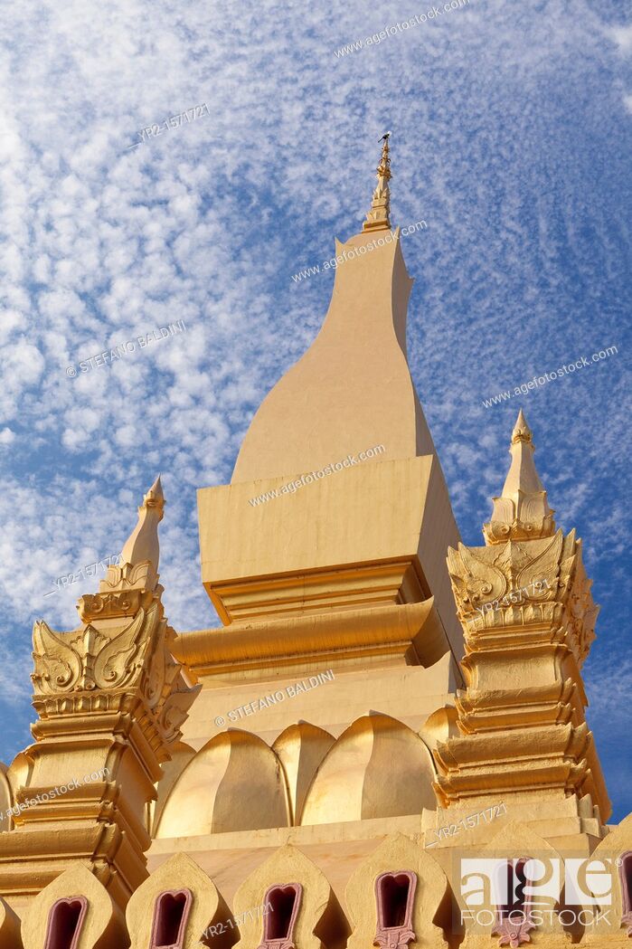 Stock Photo: Pha That Luang Pha Tat Luang, Vientiane, Laos.