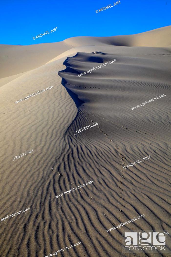 Stock Photo: Eureka Dunes at Death Valley National Park are amongst the highest in North America.