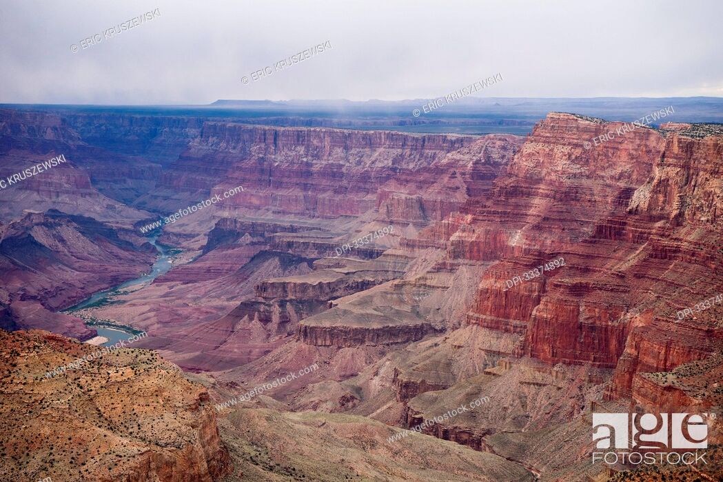 Stock Photo: A view of The Grand Canyon from Grandview Point.; Grand Canyon National Park, Arizona.