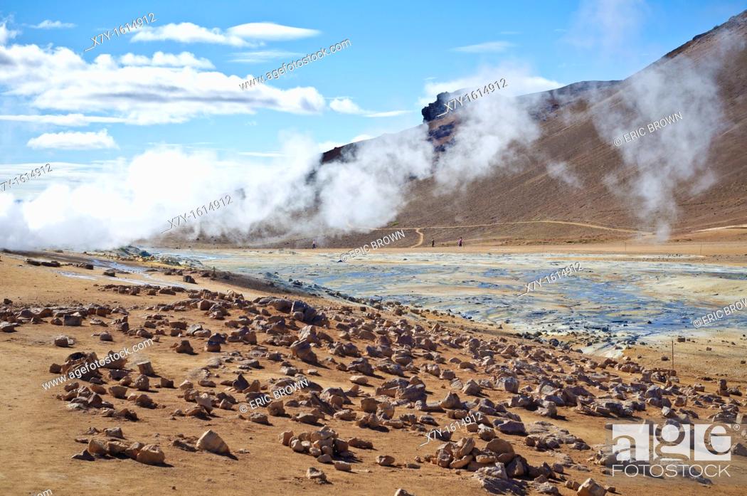 Stock Photo: Námafjall is a geothermally-active area in Iceland.