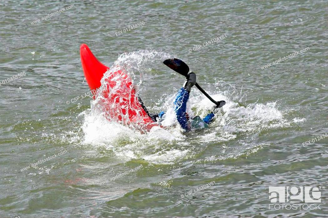 Stock Photo: kayak roll 2.