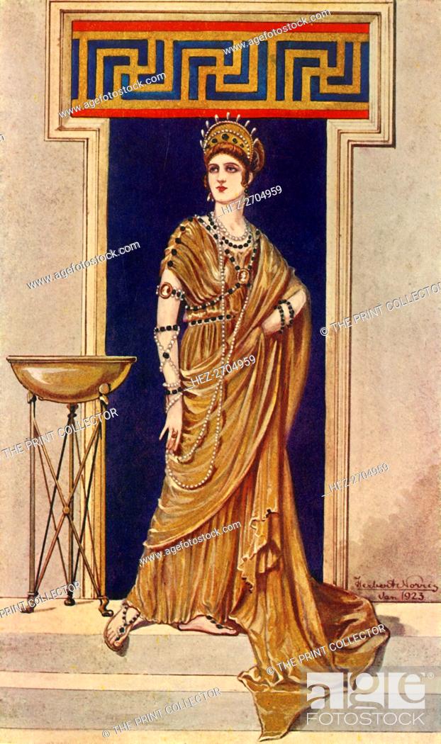 Stock Photo: 'An Empress of the Second and Third Century, A.D.', 1924. Creator: Herbert Norris.
