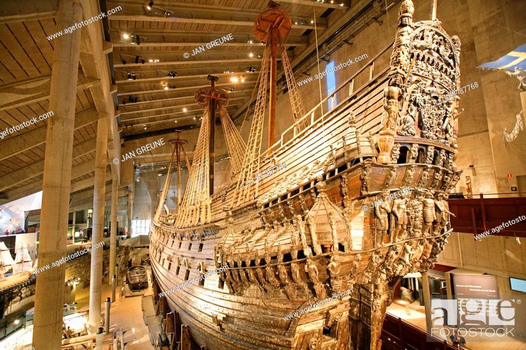 Vasa warship in the Vasa museum, Stockholm, Sweden, Foto de Stock, Imagen Derechos Protegidos Pic. LKF-87768 | agefotostock