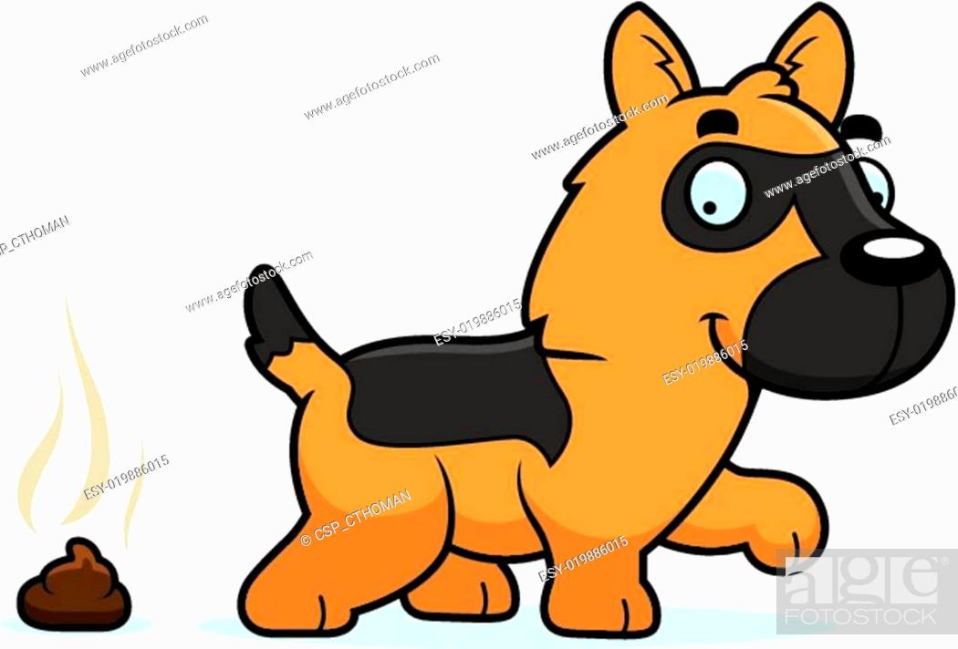 Cartoon German Shepherd Poop, Stock Vector, Vector And Low Budget Royalty  Free Image. Pic. ESY-019886015 | agefotostock