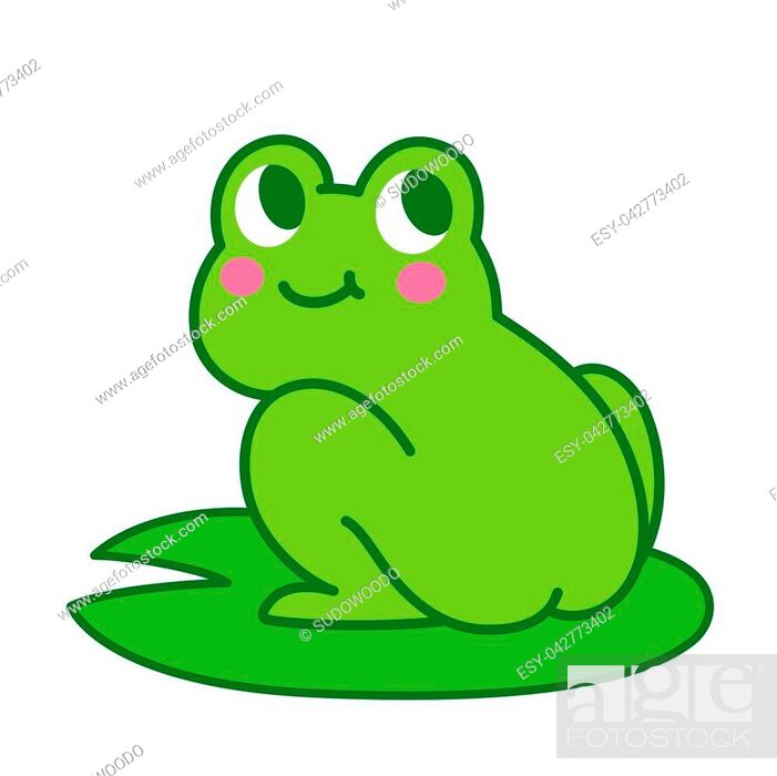 Cute cartoon frog butt drawing. Funny illustration for children, vector  clip art, Stock Vector, Vector And Low Budget Royalty Free Image. Pic.  ESY-042773402 | agefotostock