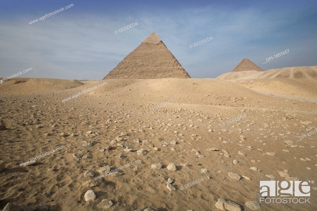 Stock Photo: Cairo, Giza, Egypt, The Pyramids of Giza.