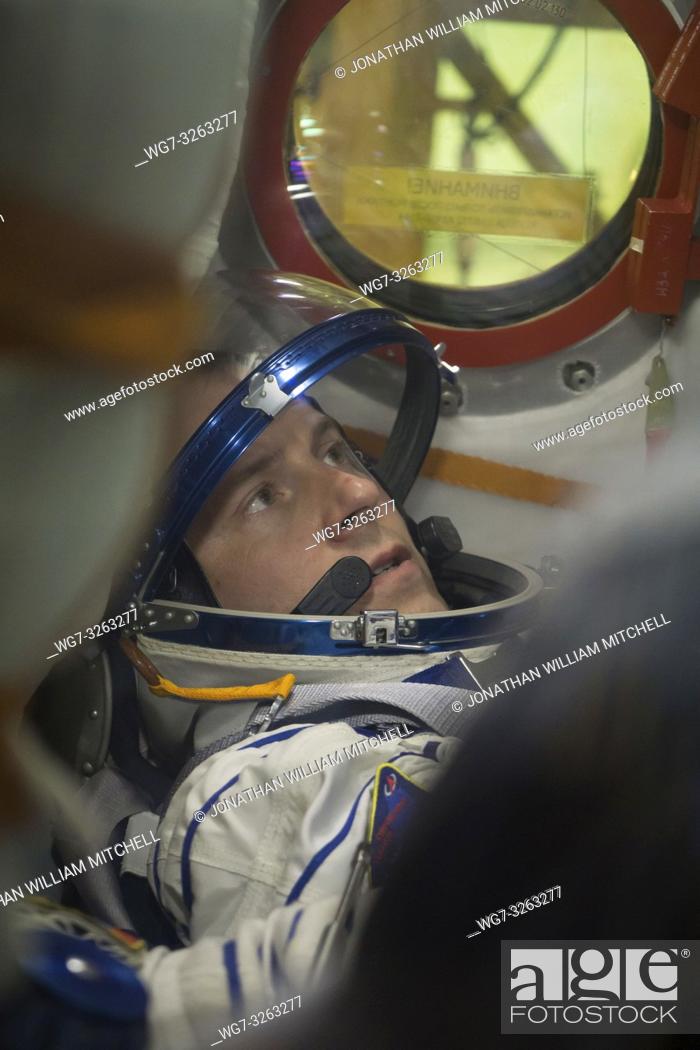 Stock Photo: BAIKONUR COSMODROME, KAZAKHSTAN - 11 Oct 2018 - File image dated 26 Sep 2018 at the Baikonur Cosmodrome in Kazakhstan, Expedition 57 crewmember Nick Hague of.