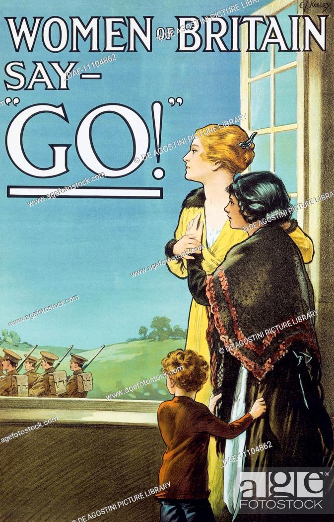 W91 Vintage WWI Woman Of Briton Say Go British Army War Poster WW1 A1/A2/A3/A4 