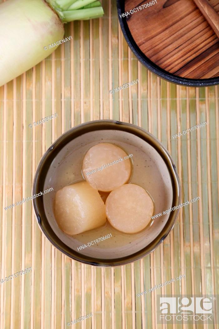Stock Photo: Daikon-oroshi (Grated Japanese radish).