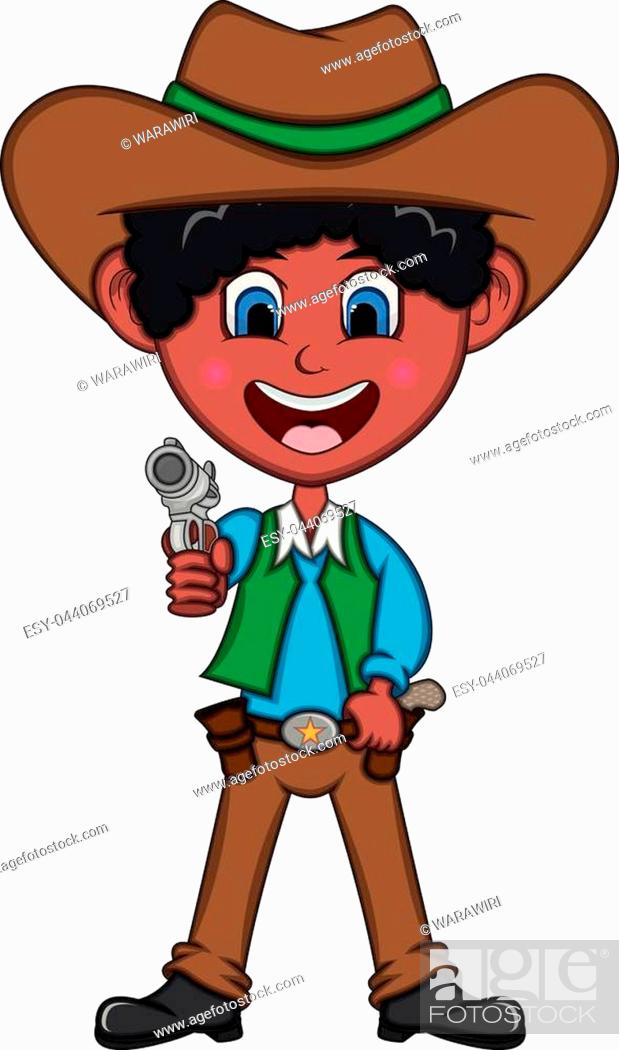 Funny men cowboy cartoon with costume - full color, Stock Vector, Vector  And Low Budget Royalty Free Image. Pic. ESY-044069527 | agefotostock