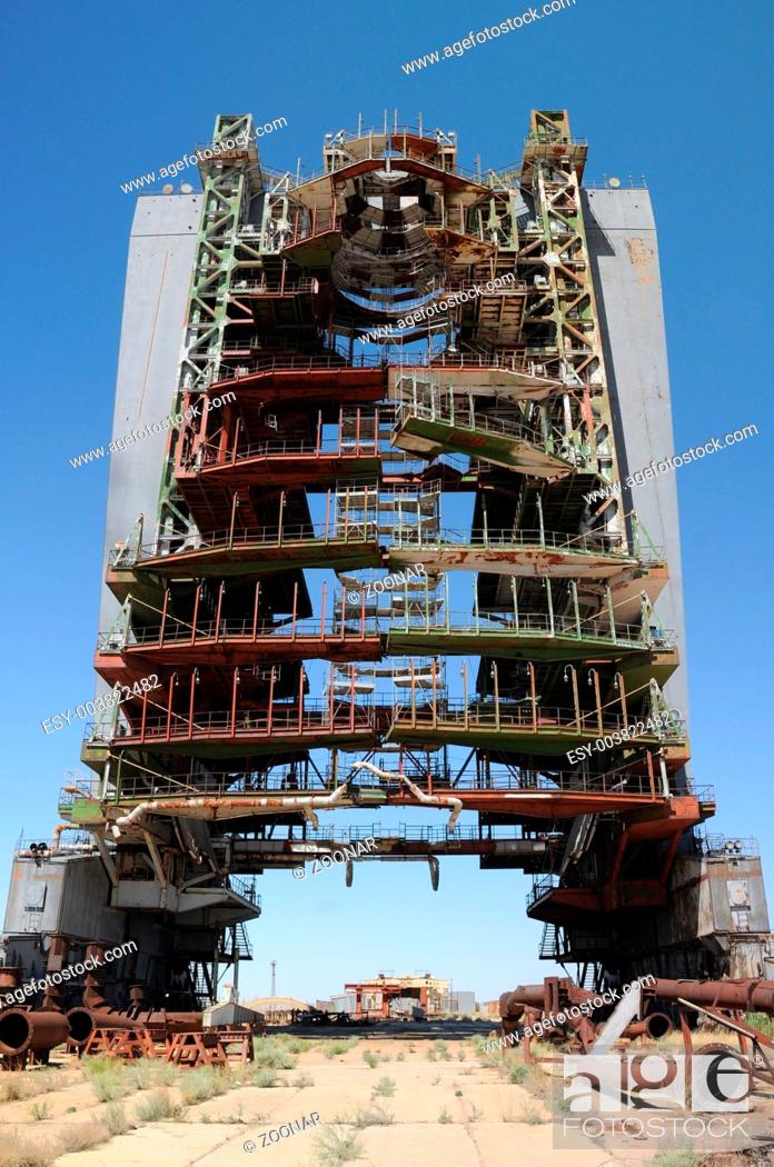 Stock Photo: Abandoned Mobile Service Tower.