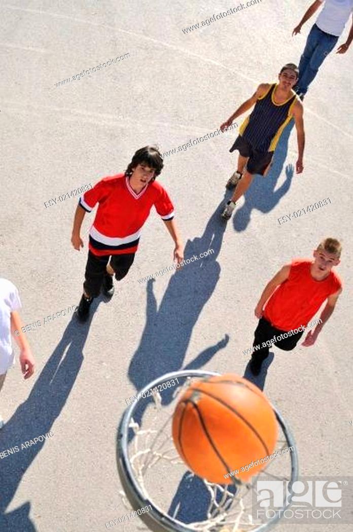 Stock Photo: street basketball.