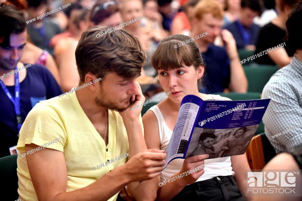 Stock Photo: Atmosphere at the 42nd Summer Film School (LFS) festival in Uherske Hradiste, Czech Republic, July 25, 2016. The largest non-competitive film event Summer Film.