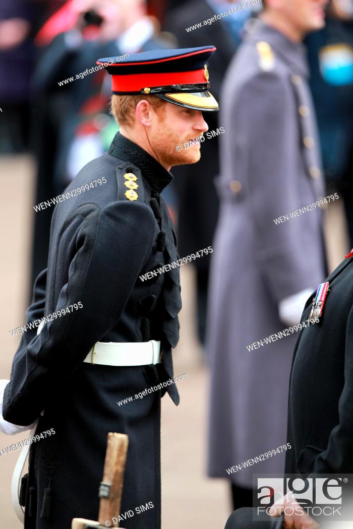 Stock Photo: Members of the Royal Family attend the Westminster Abbey Field of Remembrance - opening Featuring: Prince Harry Where: London.