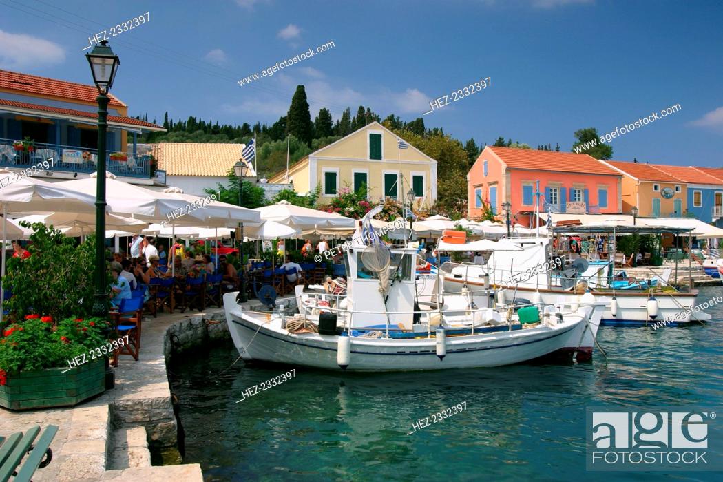 Stock Photo: Fiskardo harbour, Kefalonia, Greece.