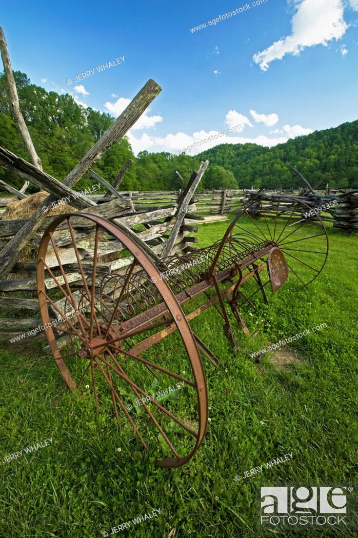 Stock Photo: Pioneer Homestead, Oconaluftee, Great Smoky Mountains National Park, NC.