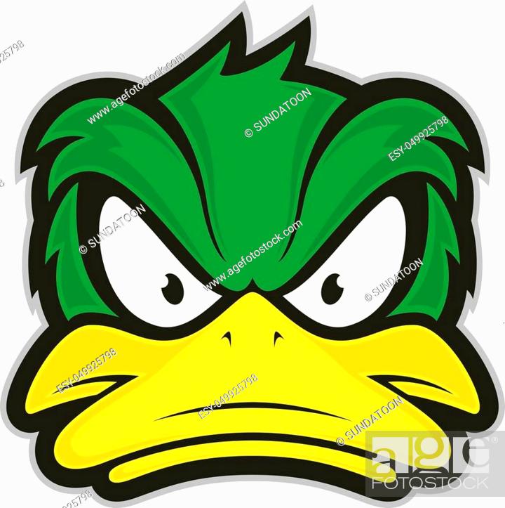 Clipart picture of a angry duck cartoon mascot logo character, Stock  Vector, Vector And Low Budget Royalty Free Image. Pic. ESY-049925798 |  agefotostock
