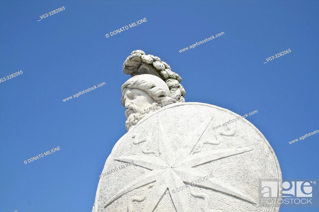 Stock Photo: Como, Lombardy, Italy. One of the marble statues representing pagan deities, by the Swiss Ticino sculptor Francesco Carabelli (1737-1798).