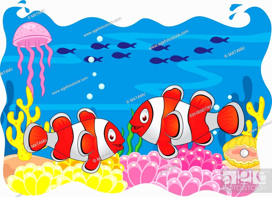 Clown fish cartoon, Stock Vector, Vector And Low Budget Royalty Free Image.  Pic. ESY-005877856 | agefotostock