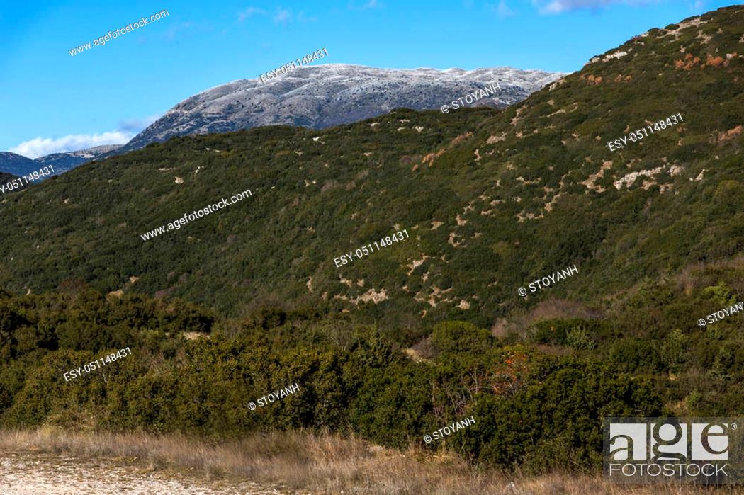 Stock Photo: Amazing panoramic Landscape of Pindus mountain, Epirus, Greece.