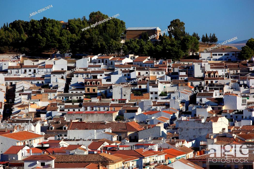 Stock Photo: Antequera, Spain, Andalusia, Antequera, city, view to the old town.