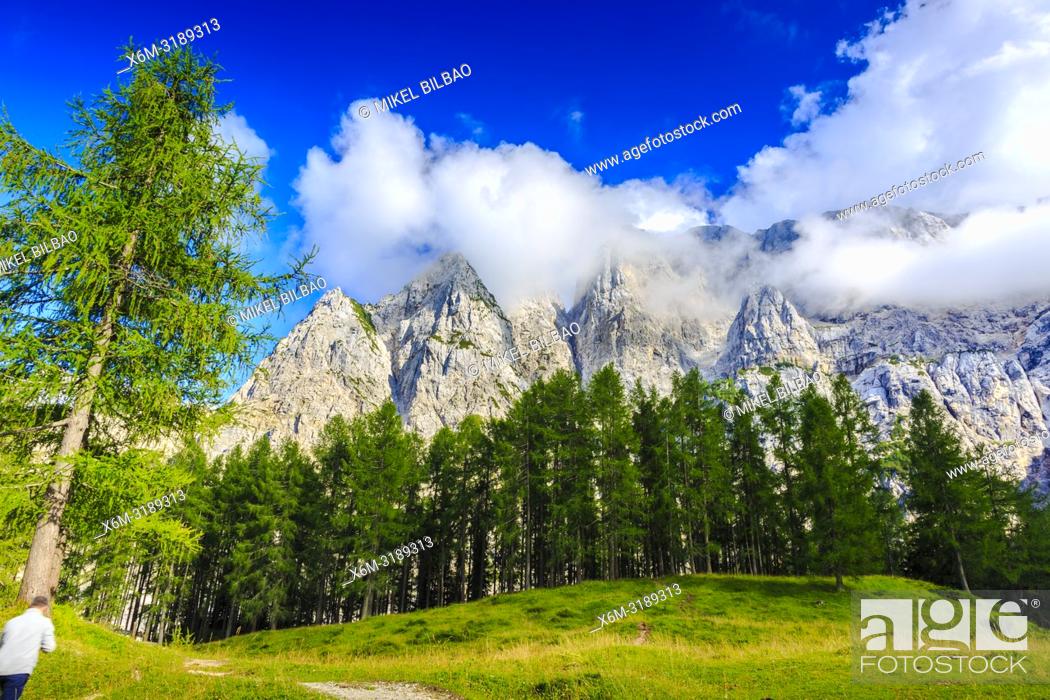 Stock Photo: Mount Prisank (2547m). Triglav National Park. Julian Alps. Upper Carniola region. Slovenia, Europe.