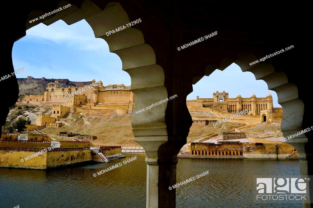 Stock Photo: Amer Fort Jaipur Rajasthan India Asia.