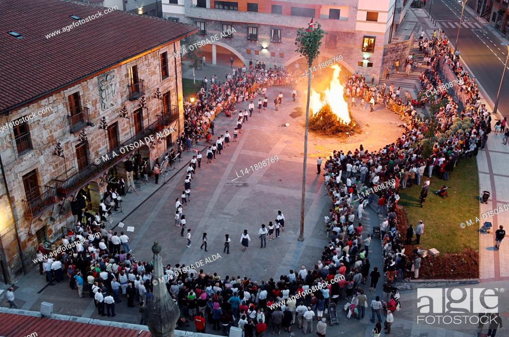 Stock Photo: St. John's Eve, Legazpi (Legazpia), Gipuzkoa, Basque Country, Spain.