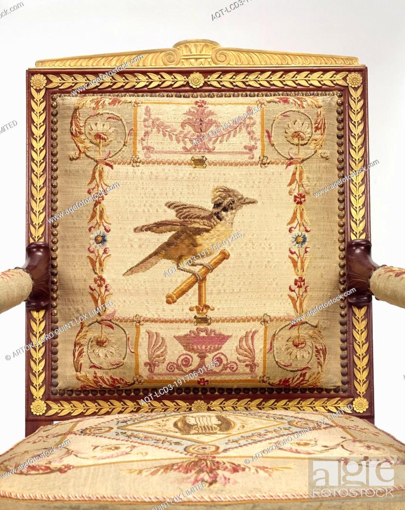 Stock Photo: One Armchair, Frames attributed to François-Honoré-Georges Jacob-Desmalter (French, 1770 - 1841), Tapestries by Beauvais Manufactory (French, founded 1664).